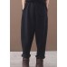 black women casual cotton thick pants plus size warm false pockets harm pants