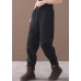 Modern black pants stylish thick elastic waist Sewing casual trousers