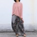 Winter o neck pink knitted blouse plus size clothing drawstring asymmetric top