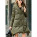 Fine Green Peter Pan Collar double breast Cloak Winter Duck Down Coat