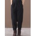 Modern black pants stylish thick elastic waist Sewing casual trousers