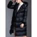 Fashion Black Pockets Warm Regular Winter Duck Down Winter Coats