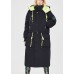 Modern Black Pockets Button Thick lengthen Winter Duck Down Coat