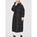 Fitted Black hooded Pockets Thick Winter Duck Down Coat