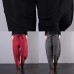 Elegant elastic waist women pants oversize red Tutorials drawstring Jeans