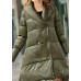 Fine Green Peter Pan Collar double breast Cloak Winter Duck Down Coat