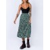 Leopard Print Side Split High Waist Slim Skirts